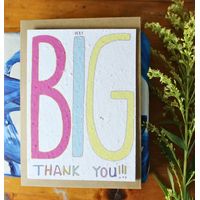 Growing Paper Big Thank You Greeting Card